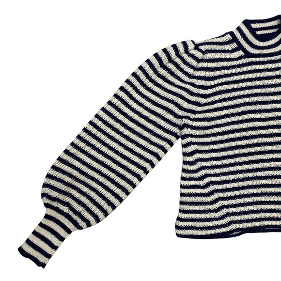 Eleven Six Mia Sweater Ivory Navy Stripe Size Medium - Picture 4 of 7